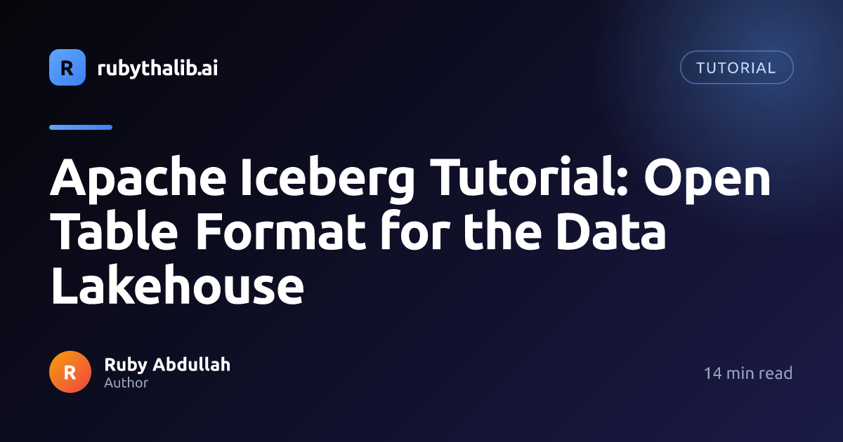 Apache Iceberg Tutorial: Open Table Format for the Data Lakehouse ...